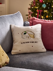 Natural Christmas Cheese 43 X 43cm Cushion - Image 1 of 5