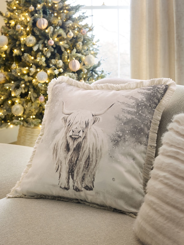 Natural 50 X 50cm Winter Hamish Cushion - Image 1 of 2 Natural 50 X 50cm Winter Hamish Cushion - Image 1 of 2