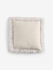 50 X 50cm Christmas Wishes Fur Trim Cushion - Bild 4 von 4