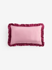 30 X 50cm Holly Jolly Christmas Slogan Ruffle Cushion - Kuva 4 / 4