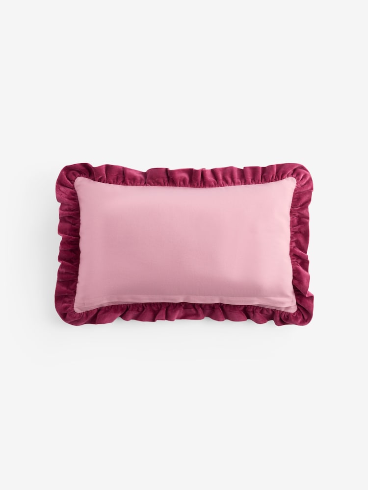 30 X 50cm Holly Jolly Christmas Slogan Ruffle Cushion - Kuva 4 / 4 30 X 50cm Holly Jolly Christmas Slogan Ruffle Cushion - Kuva 4 / 4
