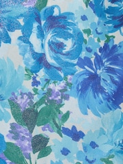 Adrianna Papell Blue Petite Glazed Chiffon Gown - Image 6 of 6