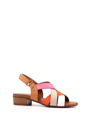 Lunar Orange Olympia Heel Lea. Sandals - Image 2 of 6