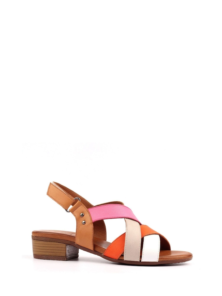 Lunar Orange Olympia Heel Lea. Sandals - Image 2 of 6 Lunar Orange Olympia Heel Lea. Sandals - Image 2 of 6