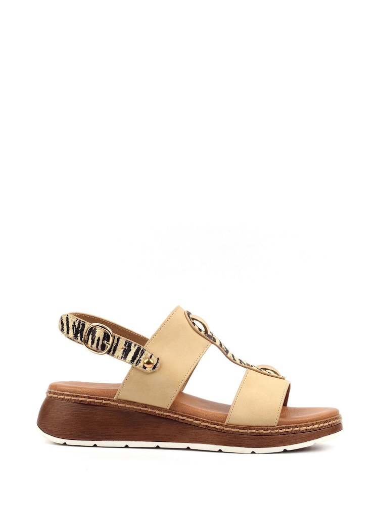 Lunar Beige Georgia Wedge Sandals - Image 2 of 6