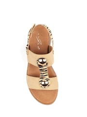 Lunar Beige Georgia Wedge Sandals - Image 6 of 6