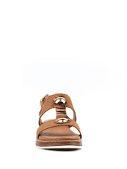 Lunar Brown Georgia Wedge Sandals - Image 4 of 6