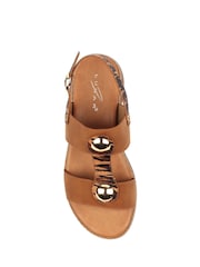 Lunar Brown Georgia Wedge Sandals - Image 6 of 6