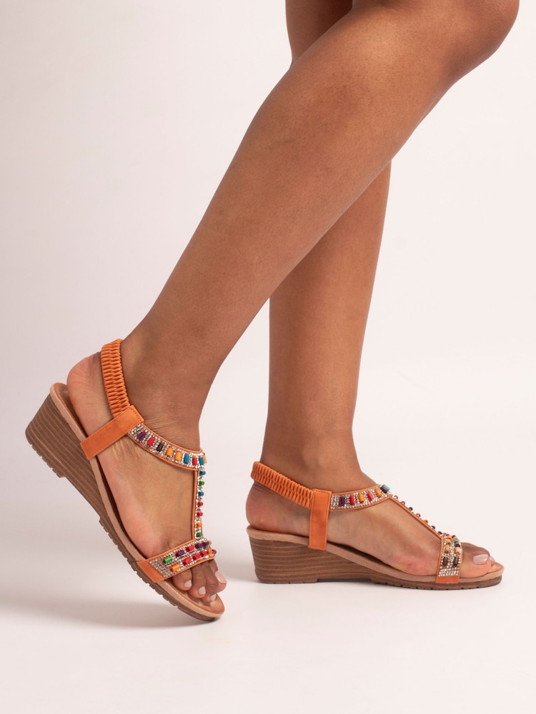 Lunar Orange Reese Sandals - Image 1 of 9
