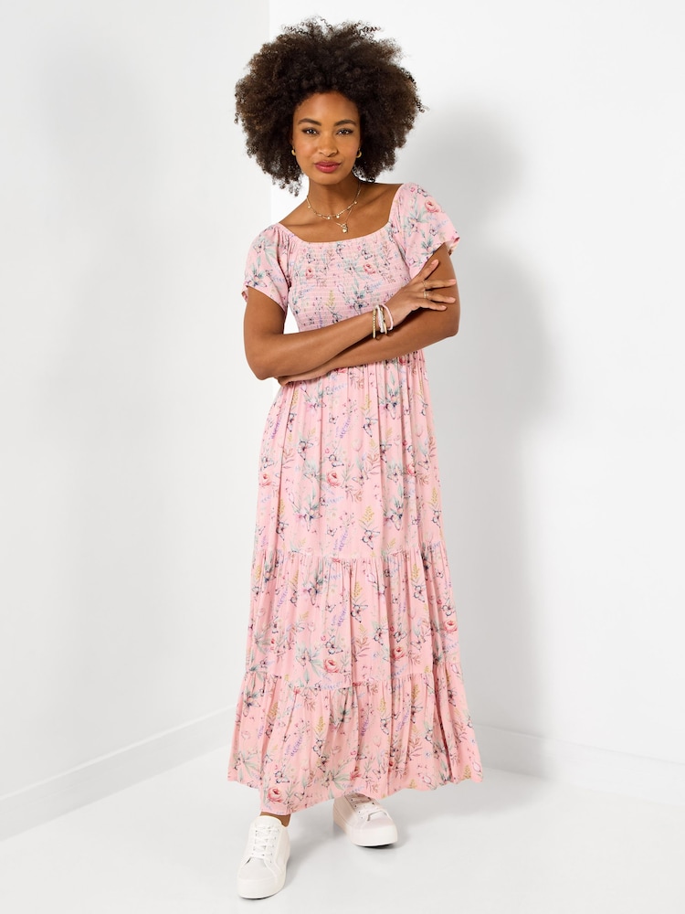 Joe Browns Beautiful Butterfly Print Crinkle Dress - Bilde 1 av 5