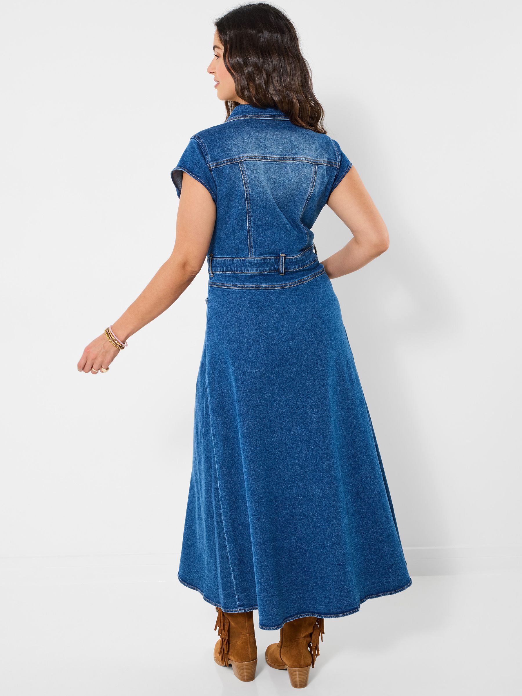 joe browns denim dress The denim dress that's got everyone talking! Our NEW collection is available to shop now, including our flattering Sara Stretch Denim Maxi Dress.