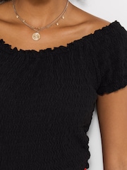 Joe Browns Black Beautifully Boho Textured Jersey Top - Image 3 of 7