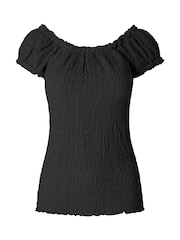 Joe Browns Black Beautifully Boho Textured Jersey Top - Image 7 of 7