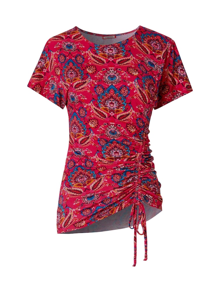 Joe Browns Summer Spice Ruched Side Jersey Top - Imaginea 5 din 5