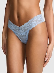 Victoria's Secret Pink Blue Dancer Starfish Diamante Thong Lace Knickers - Image 1 of 2