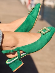 Joe Browns Green In Paris Jewelled Shoes - Image 1 of 7
