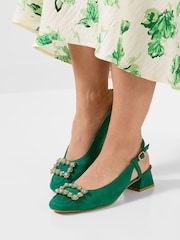 Joe Browns Green In Paris Jewelled Shoes - Image 2 of 7