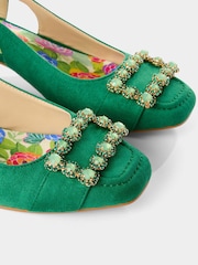 Joe Browns Green In Paris Jewelled Shoes - Image 6 of 7