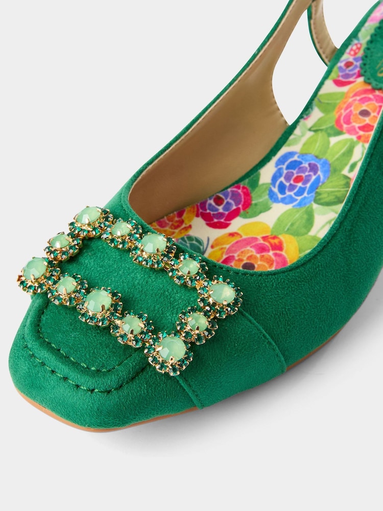 Joe Browns Green In Paris Jewelled Shoes - Image 7 of 7 Joe Browns Green In Paris Jewelled Shoes - Image 7 of 7