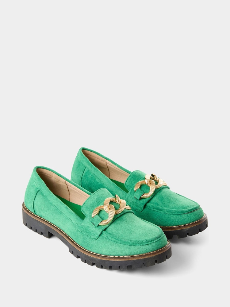 Joe Browns Green Adeline Loafers - Image 2 of 4 Joe Browns Green Adeline Loafers - Image 2 of 4