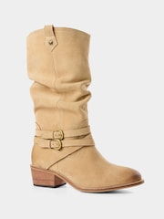 Joe Browns Brown Drifter Suede Slouch Boots - Image 3 of 4