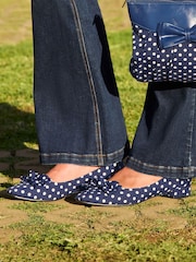 Joe Browns Blue Spring Day Polka Dot Shoes - Image 1 of 6