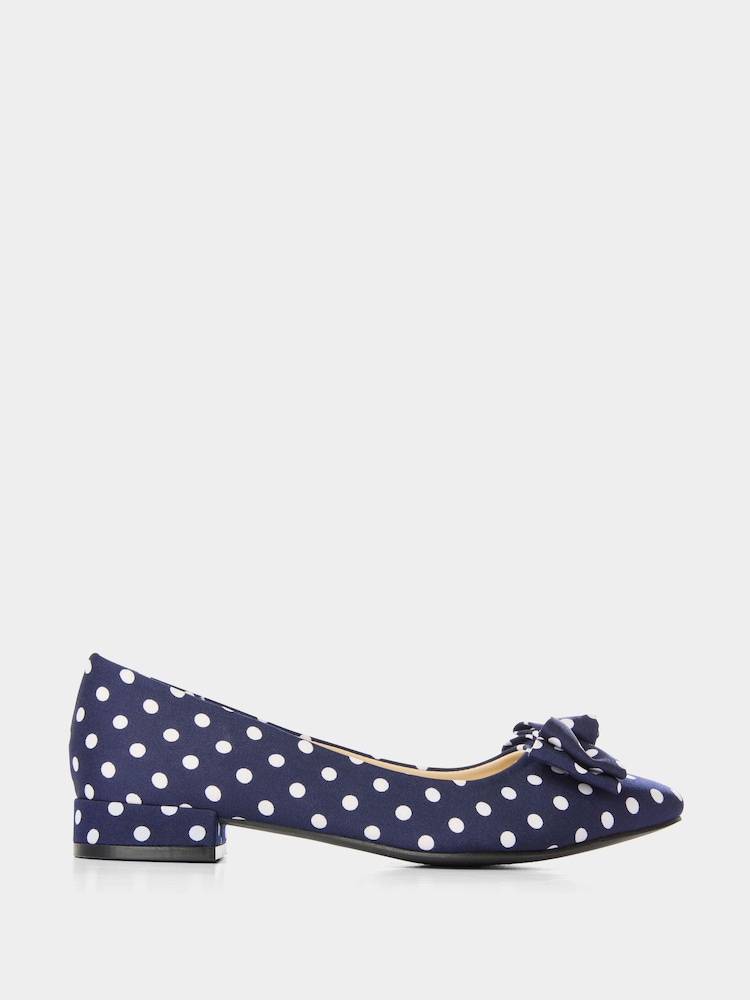 Joe Browns Blue Spring Day Polka Dot Shoes - Image 2 of 6
