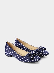 Joe Browns Blue Spring Day Polka Dot Shoes - Image 3 of 6