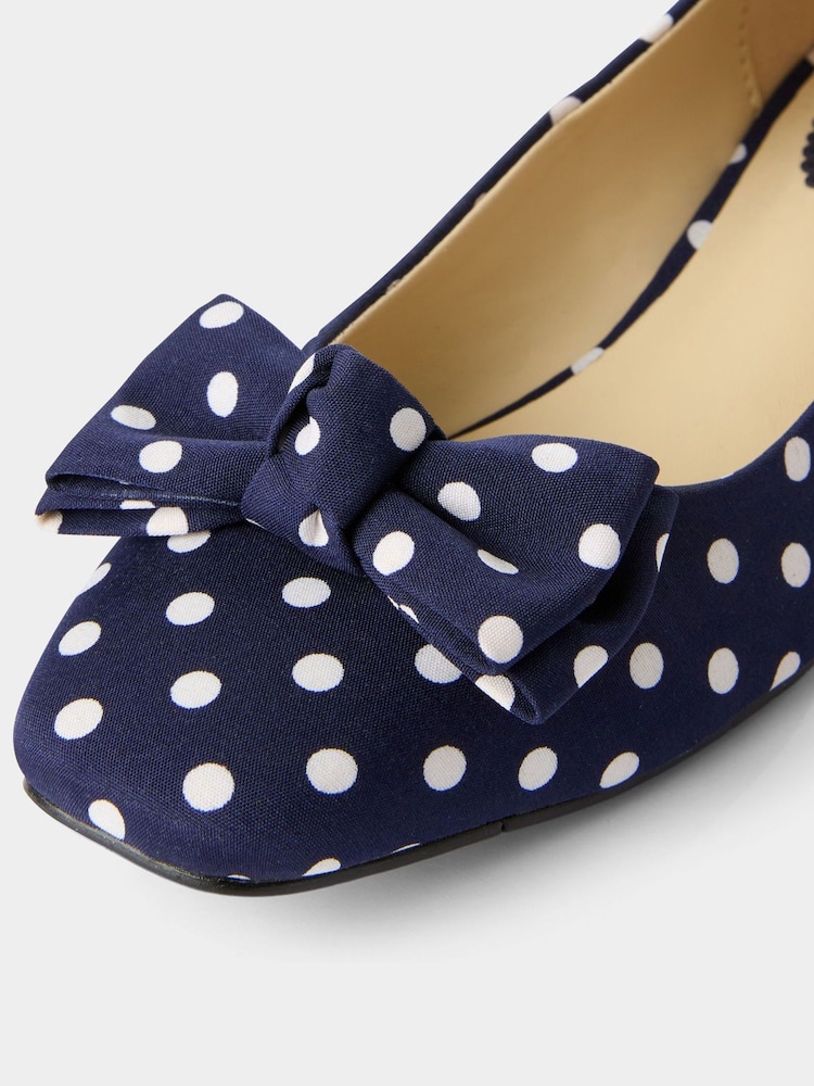Joe Browns Blue Spring Day Polka Dot Shoes - Image 6 of 6