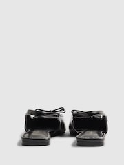 River Island Black Double Bow Slingback Flat Shoes - Image 4 of 5
