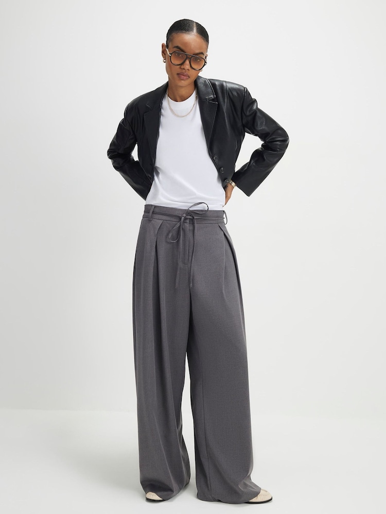 River Island High Waisted Tie Front Trousers - Kuva 2 / 4