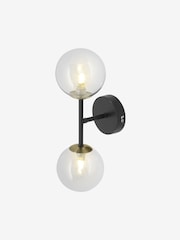 MADE.COM Black/ Brass Globe Wall Light - Image 5 of 5