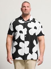 أسود - BadRhino Big & Tall Peached Poplin Shirt - صورة 1 من 6