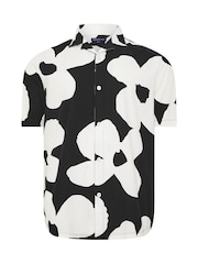 أسود - BadRhino Big & Tall Peached Poplin Shirt - صورة 5 من 6