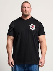 BadRhino Big & Tall Black Long Longline Japanese Tiger T-Shirt - Image 1 of 7