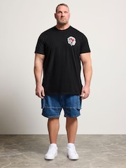 BadRhino Big & Tall Black Long Longline Japanese Tiger T-Shirt - Image 2 of 7