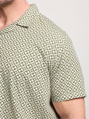 BadRhino Big & Tall Green Peached Poplin Shirt - Image 4 of 4
