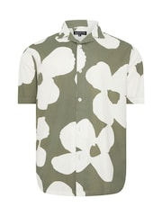 أخضر داكن - BadRhino Big & Tall Peached Poplin Shirt - صورة 5 من 6