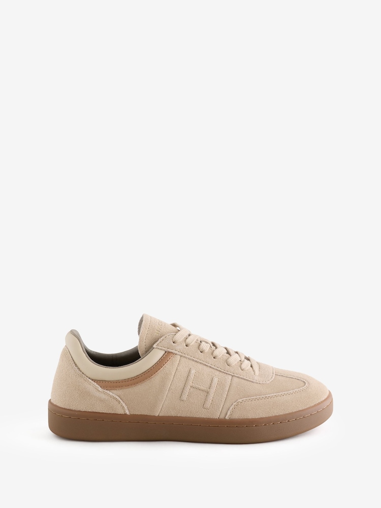 Hackett Brown Beck Ivys Leather And Suede Trainers - Image 1 of 6
