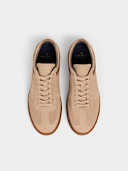 Hackett Brown Beck Ivys Leather And Suede Trainers - Image 2 of 6