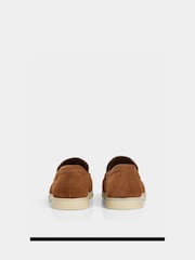 Hackett Brown Suede Martin Plain Suede Loafer Shoes - Image 5 of 7