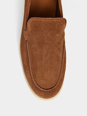 Hackett Brown Suede Martin Plain Suede Loafer Shoes - Image 6 of 7