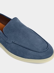 Hackett Blue Martin Plain Suede Loafer Shoes - Image 6 of 7