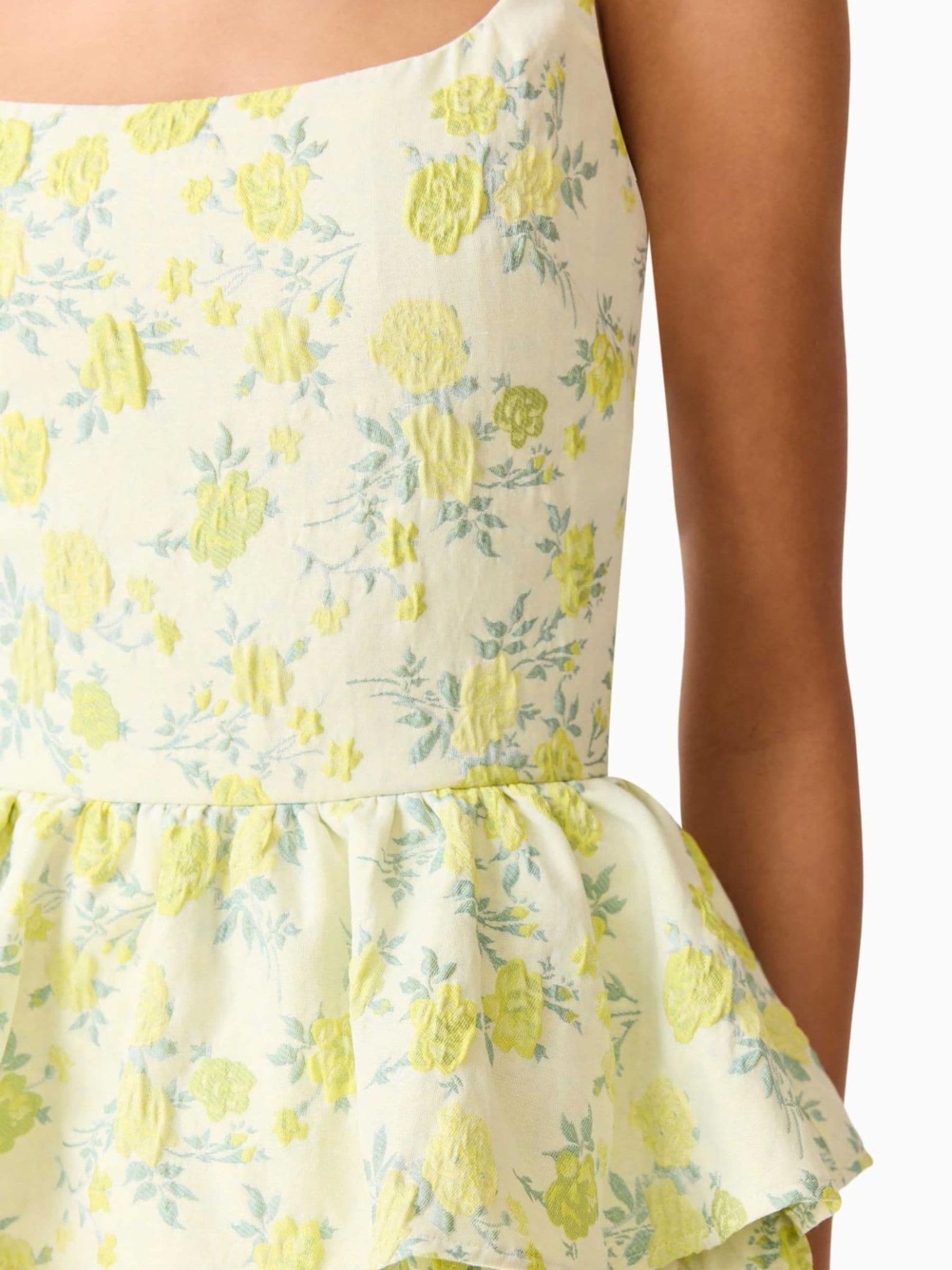 Posey Jacquard Mini Dress - Green Floral - L - ELLIATT Posey Jacquard Mini Dress - Green Floral - L - ELLIATT