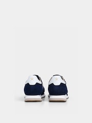 Hackett Blue Keston Symbol Leather And Suede Trainers - Image 4 of 6