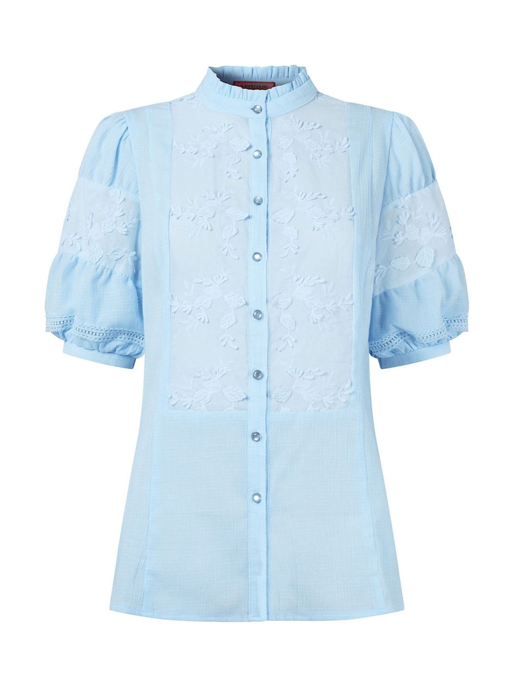 Joe Browns Blue Patsy Embroidered Blouse - Image 5 of 5 Joe Browns Blue Patsy Embroidered Blouse - Image 5 of 5