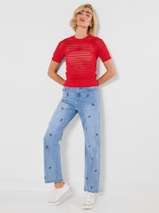 Joe Browns Amelia Floral Embroidered Jeans - صورة 2 من 8
