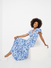 Joe Browns Blue Santorini Floral Jersey Dress - Image 3 of 5