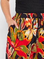 Joe Browns Black Paloma Printed Floral Wide Leg Trousers - Image 6 of 7