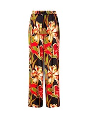 Joe Browns Black Paloma Printed Floral Wide Leg Trousers - Image 7 of 7
